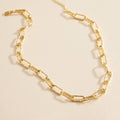 Gold-Dipped Chain Link | Stainless Steel Short Necklace