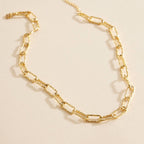 Gold-Dipped Chain Link | Stainless Steel Short Necklace