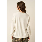 JESUS SAVES PATCHWORK CREW NECK SWEATSHIRT