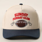 SUNDAY FUNDAY CLUB Embroidered Football Two-Tone Trucker Hat