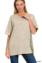 `Vintage Wash Oversize Cotton Tee