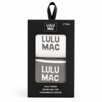 LM-SO-1000 Lulu Mac Socks 2 Pair Box- GREY/GREY