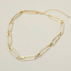 Safety Pin Link Chain Necklace