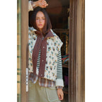 Mixed Pattern Long Sleeve Sweater