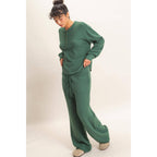 Brushed Waffle Drawstring Pants