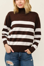 Striped Turtleneck Sweater