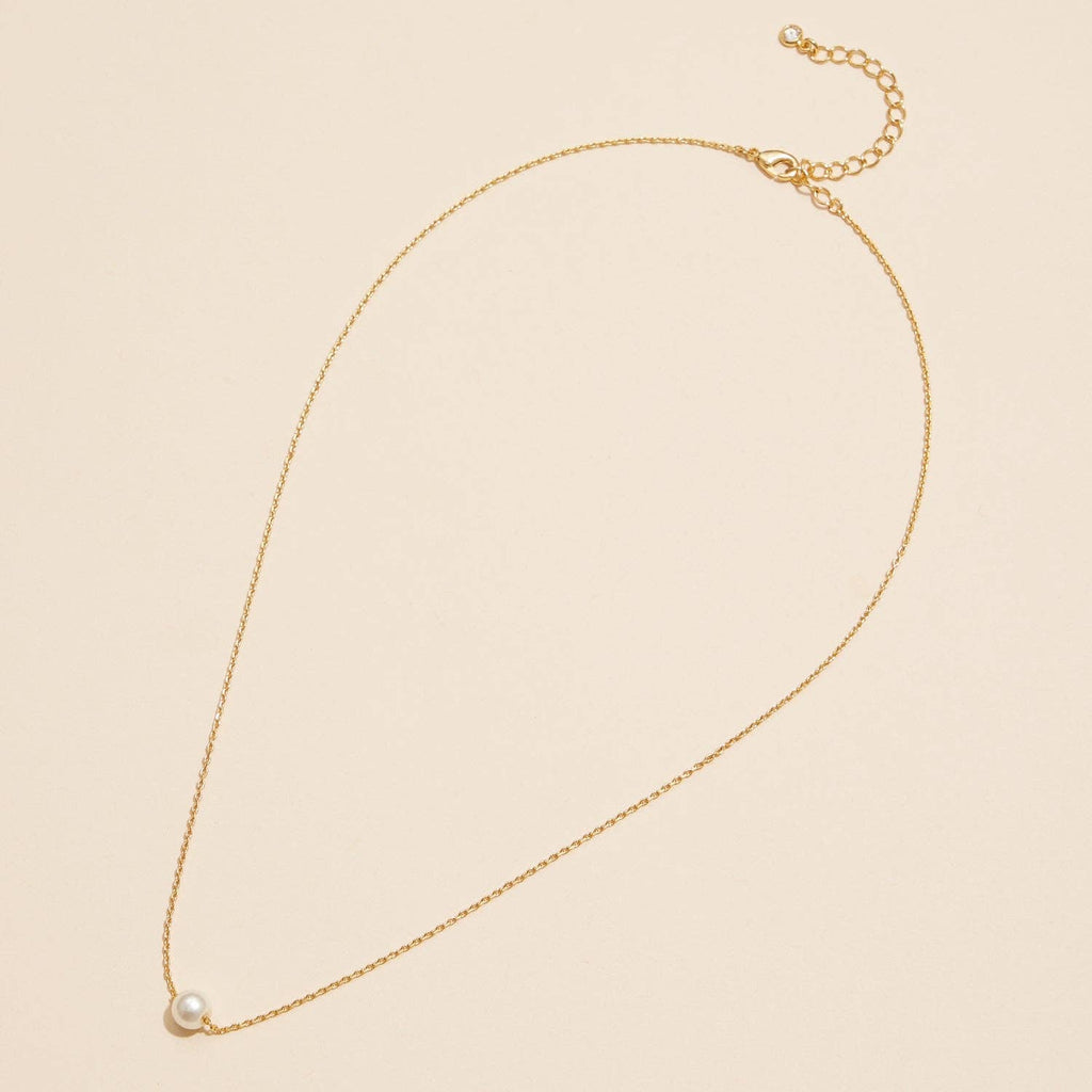 Classic Small Pearl Pendant Necklace | Timeless 18K Small Pearl Pendant Necklace