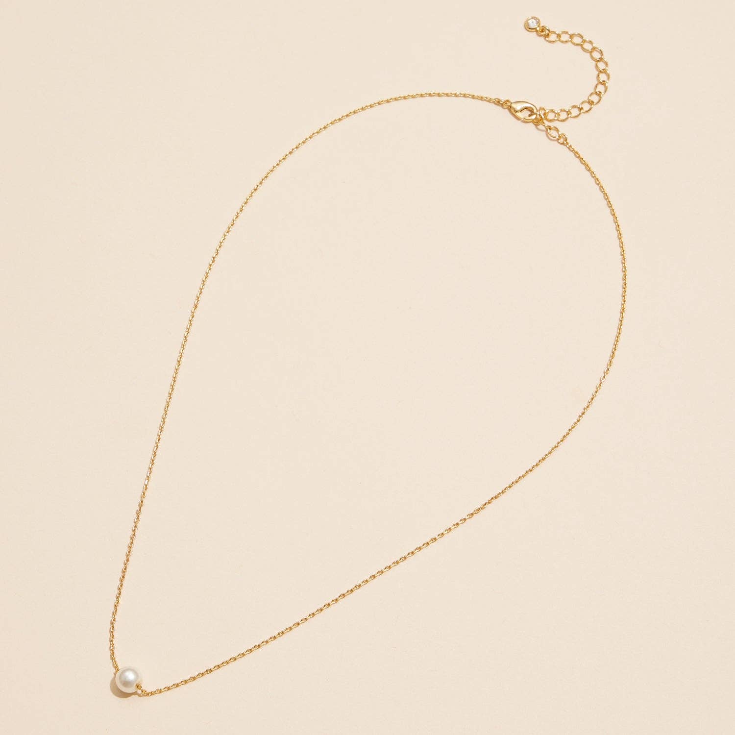 Classic Small Pearl Pendant Necklace | Timeless 18K Small Pearl Pendant Necklace