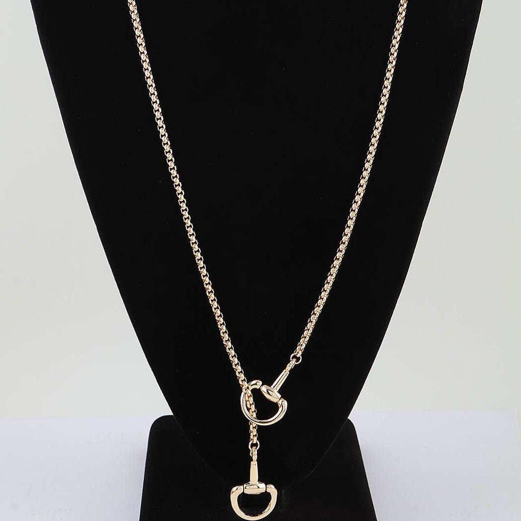 Polished Toggle Loop Box Chain Necklace