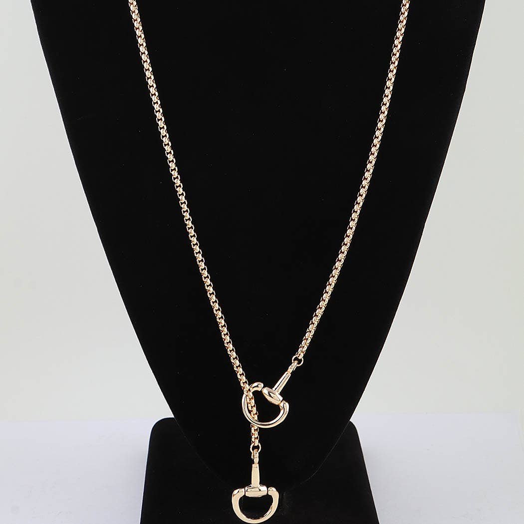 Polished Toggle Loop Box Chain Necklace