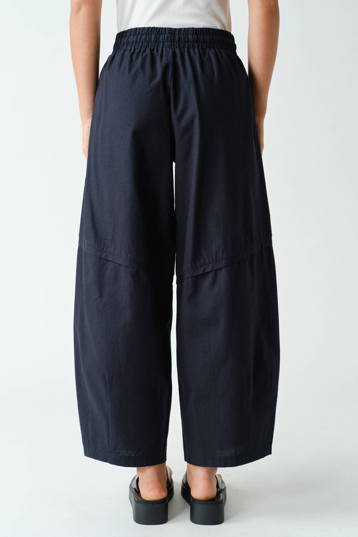 Ember Cotton Barrel-Leg Utility Pants