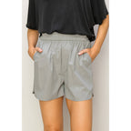 Poplin High Waist Shorts