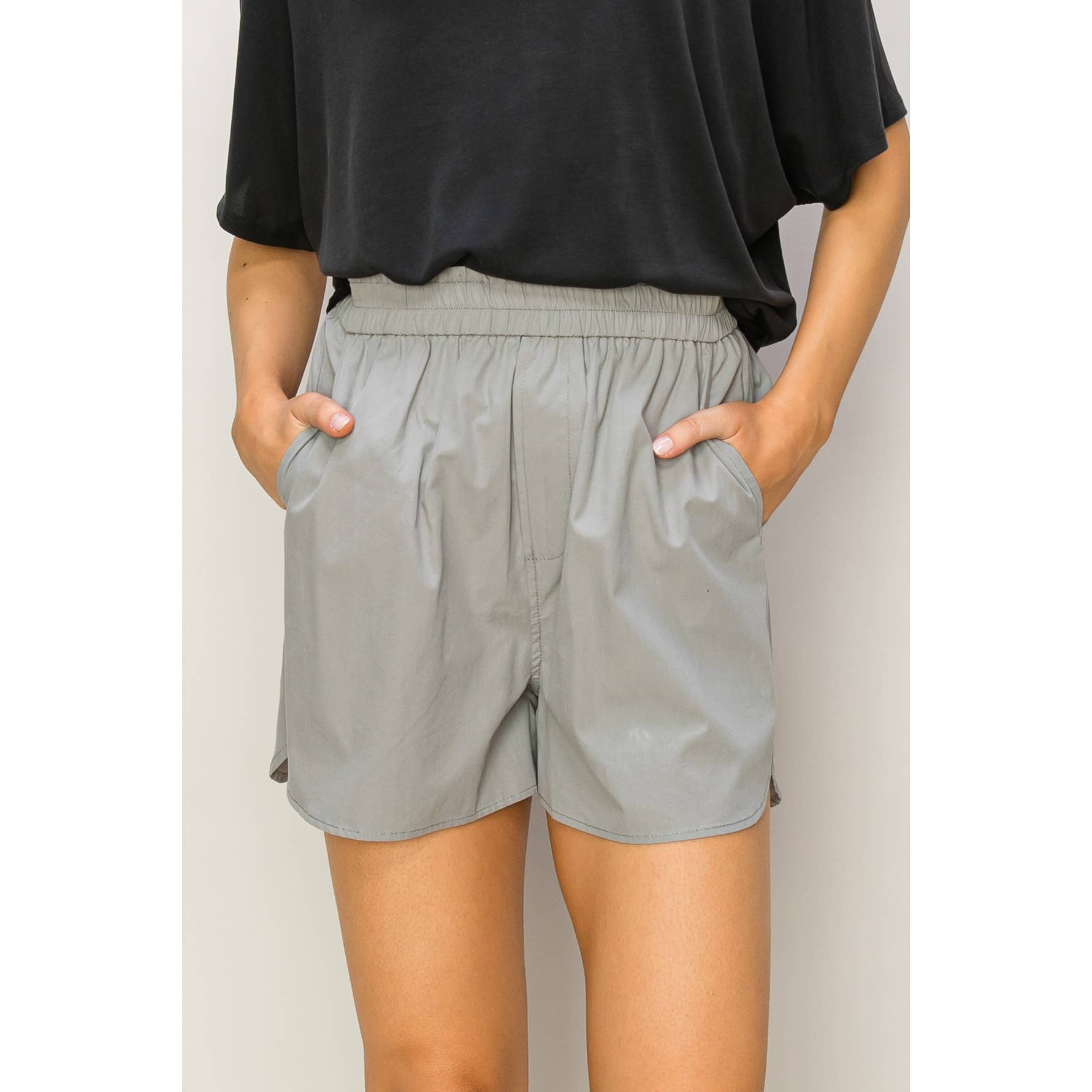 Poplin High Waist Shorts