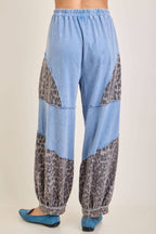 Mineral Washed Cheetah Leopard Balloon Lounge pants HP6948