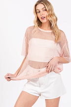 SPARKLE FISHNET TOP