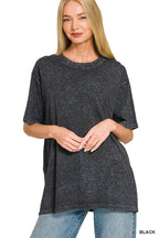 Washed Short Sleeve Top