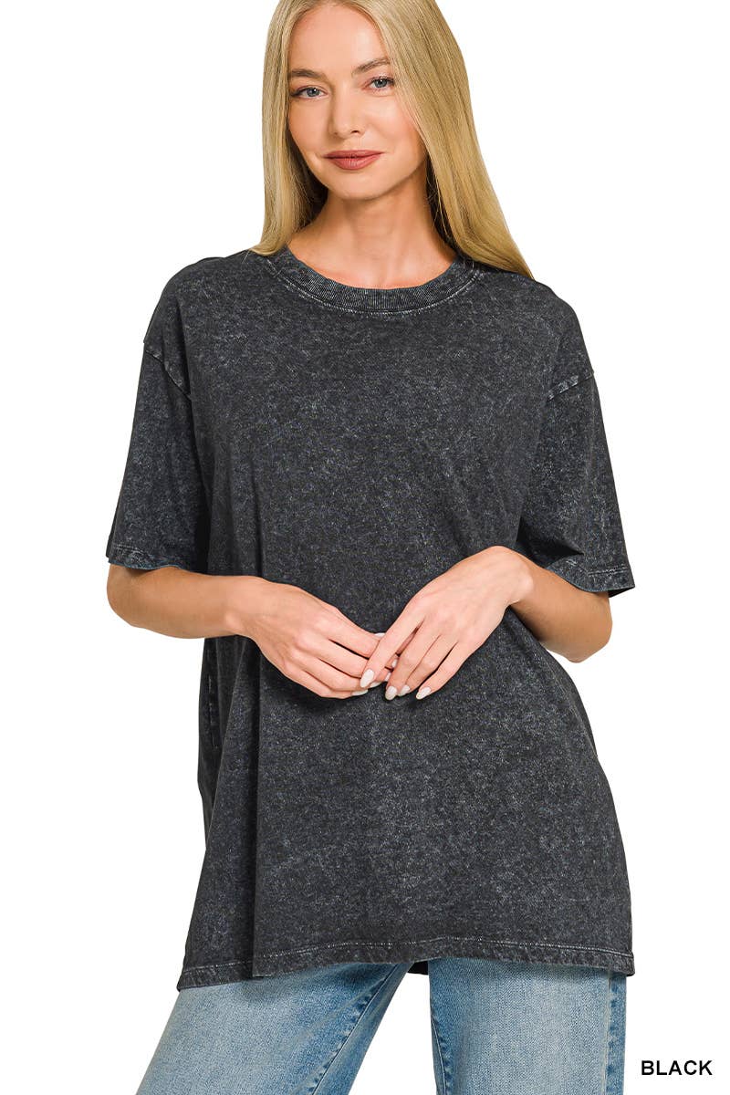 Washed Short Sleeve Top