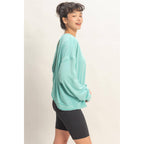 Oversized Cross Detail Open Back Sweatshirt