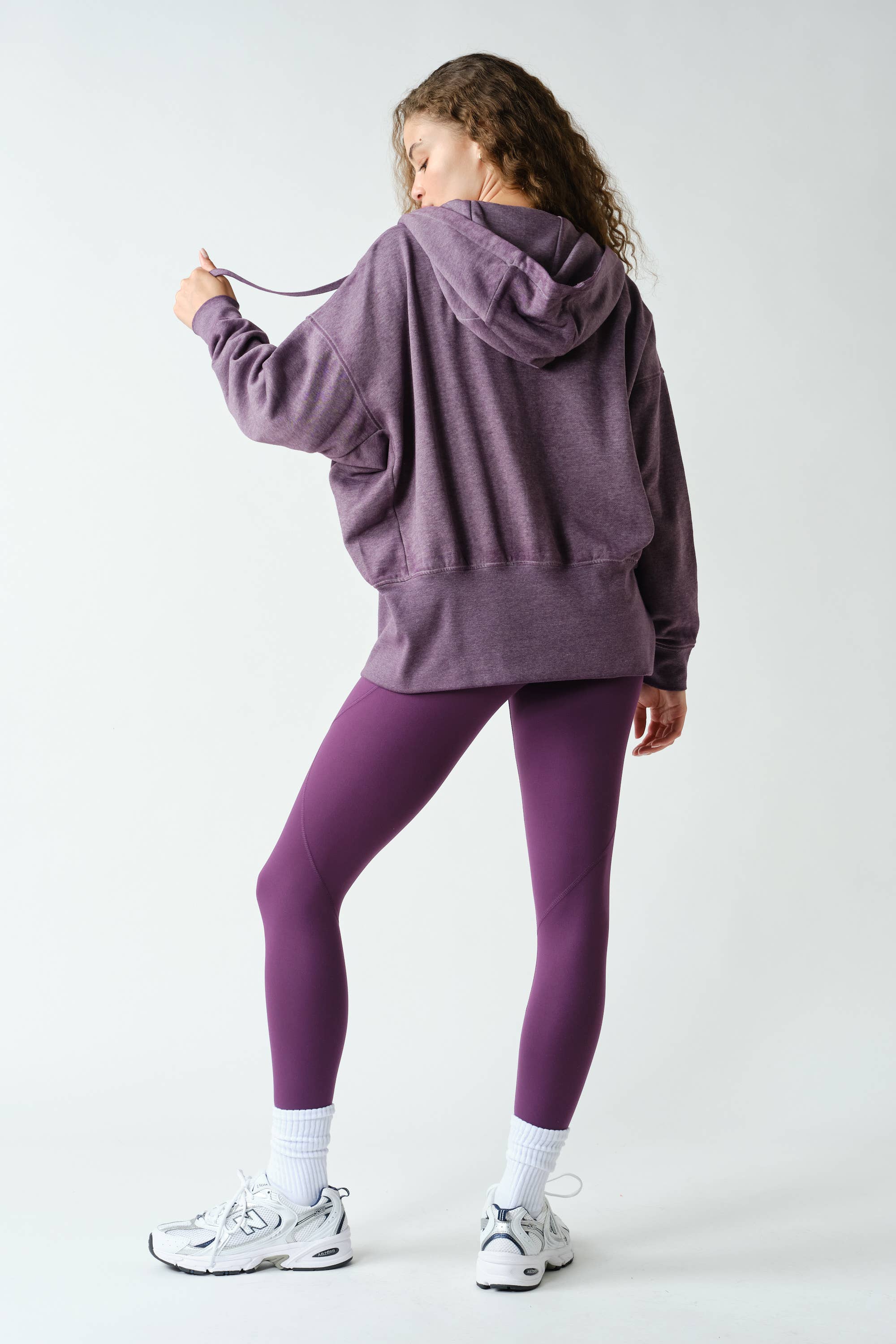 Fleece Hoodie Jacket with Tapered Sleeves