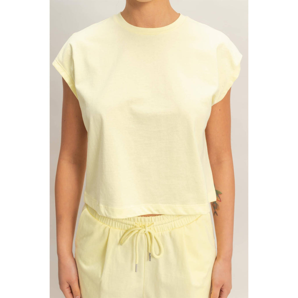 Cap Sleeve Boxy Top And Shorts Set