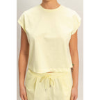 Cap Sleeve Boxy Top And Shorts Set