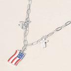 American USA Flag Necklace