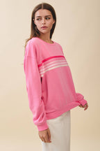 9150GK Retro Ombre Stripe Graphic Sweatshirt