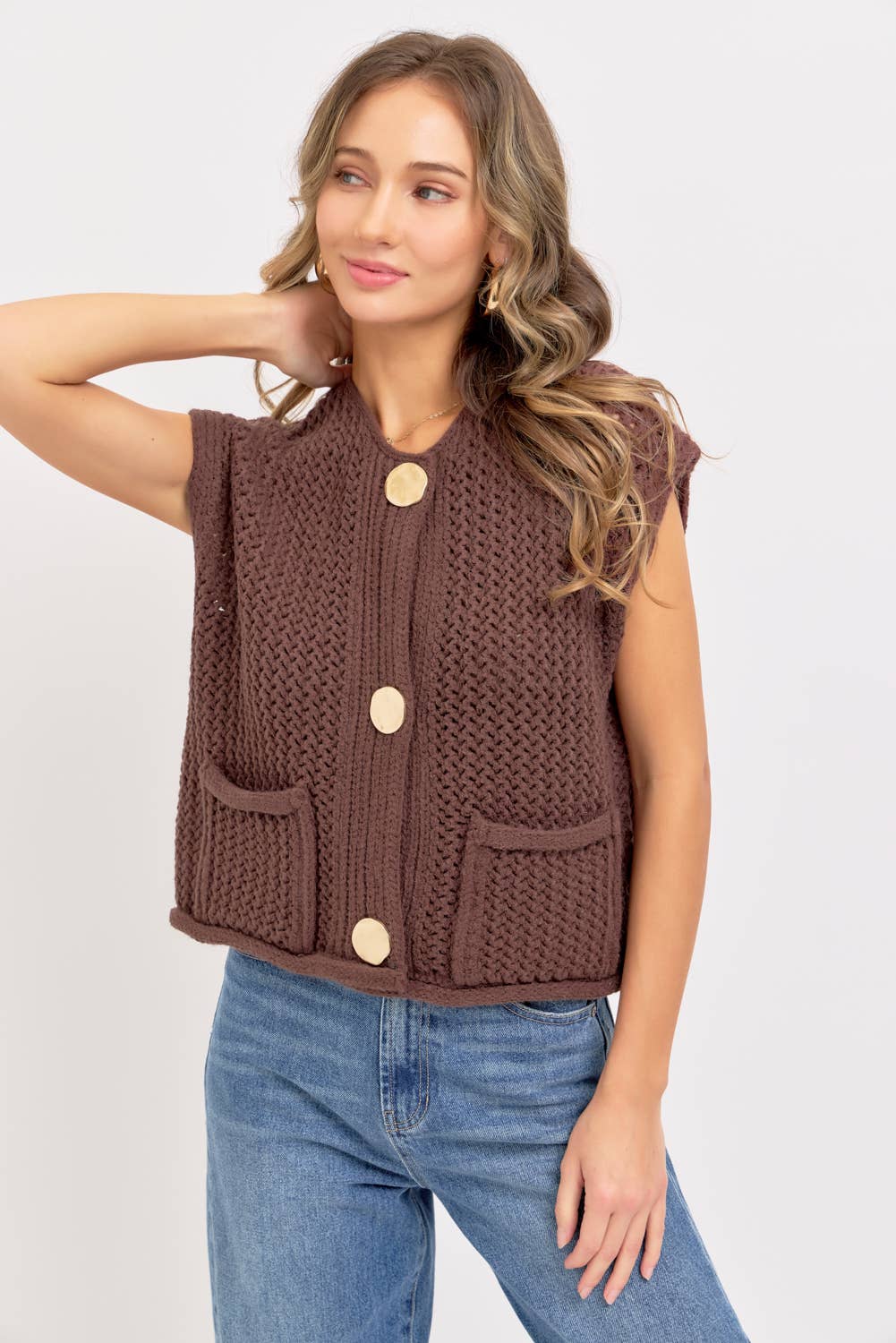 Abby Vest Knit Top