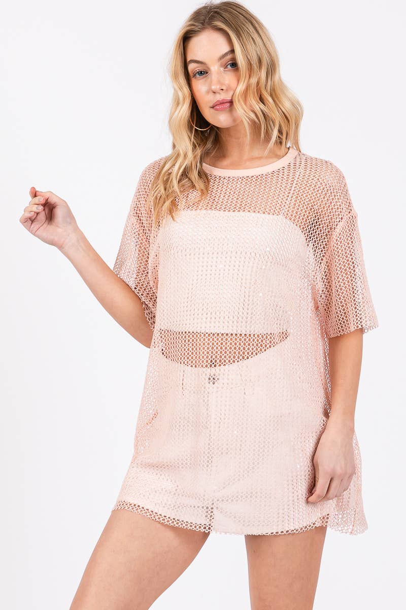 SPARKLE FISHNET TOP