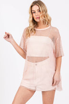 SPARKLE FISHNET TOP