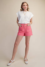 Colette Shorts Scallop Detail Pocket
