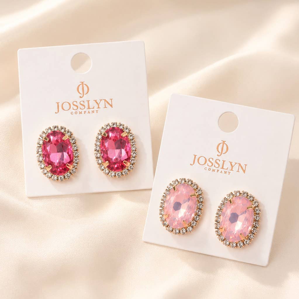 Vintage-Style Rhinestone Stud Earrings | 40E513