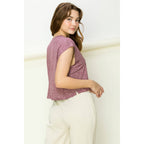 Crew Neck Cropped Top