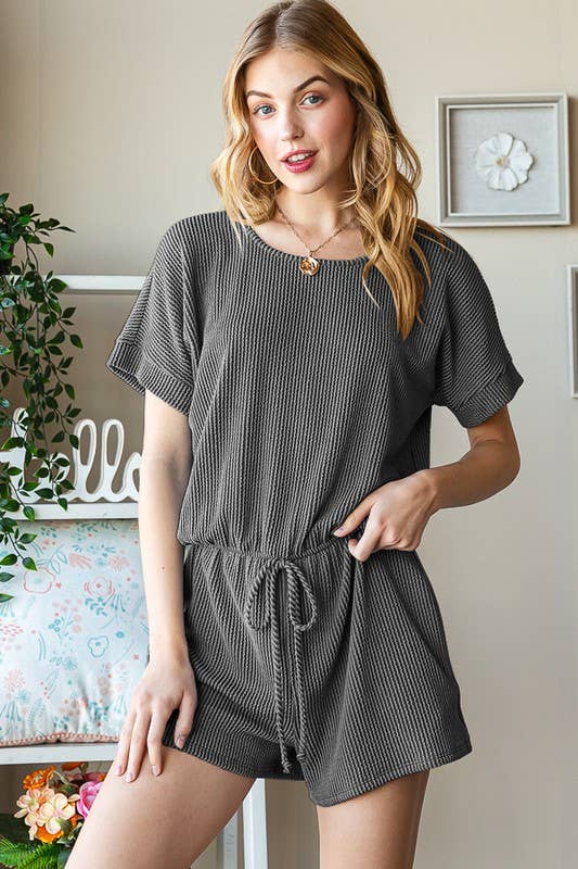 SP1041-17 SOLID URBAN RIBBED ROMPER