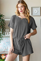 SP1041-17 SOLID URBAN RIBBED ROMPER