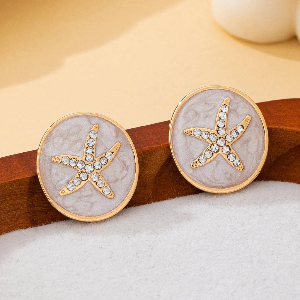 Starfish Medallion Stud Earrings | 80E62189