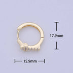 Cross Gold Hoop Earring