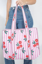 Reversible Quilted Cotton Tote Bag (BG-33)