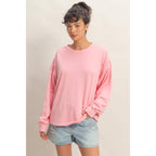 Oversized Cross Detail Open Back Sweatshirt