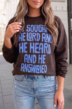 Polka Dot Slogan Crewneck Pullover Top | S-XL