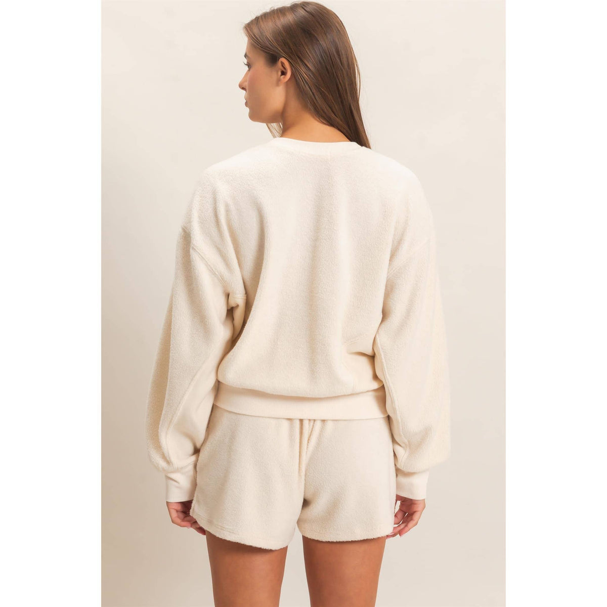 Contrast Sweatshirt & Shorts Set