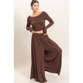 Long Sleeve Top & Wide Leg Pants Set