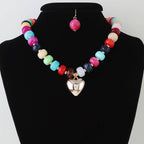 Playful Resin Bead Statement Necklace & Matching Earring Set