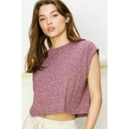 Crew Neck Cropped Top