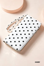 Polka Dot Pvc Wallet Clutch