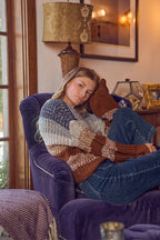 STRIPED MULTI COLOR CROP SWEATER
