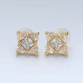 24K Gold Filled Geometric Square Stud Earring
