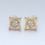24K Gold Filled Geometric Square Stud Earring