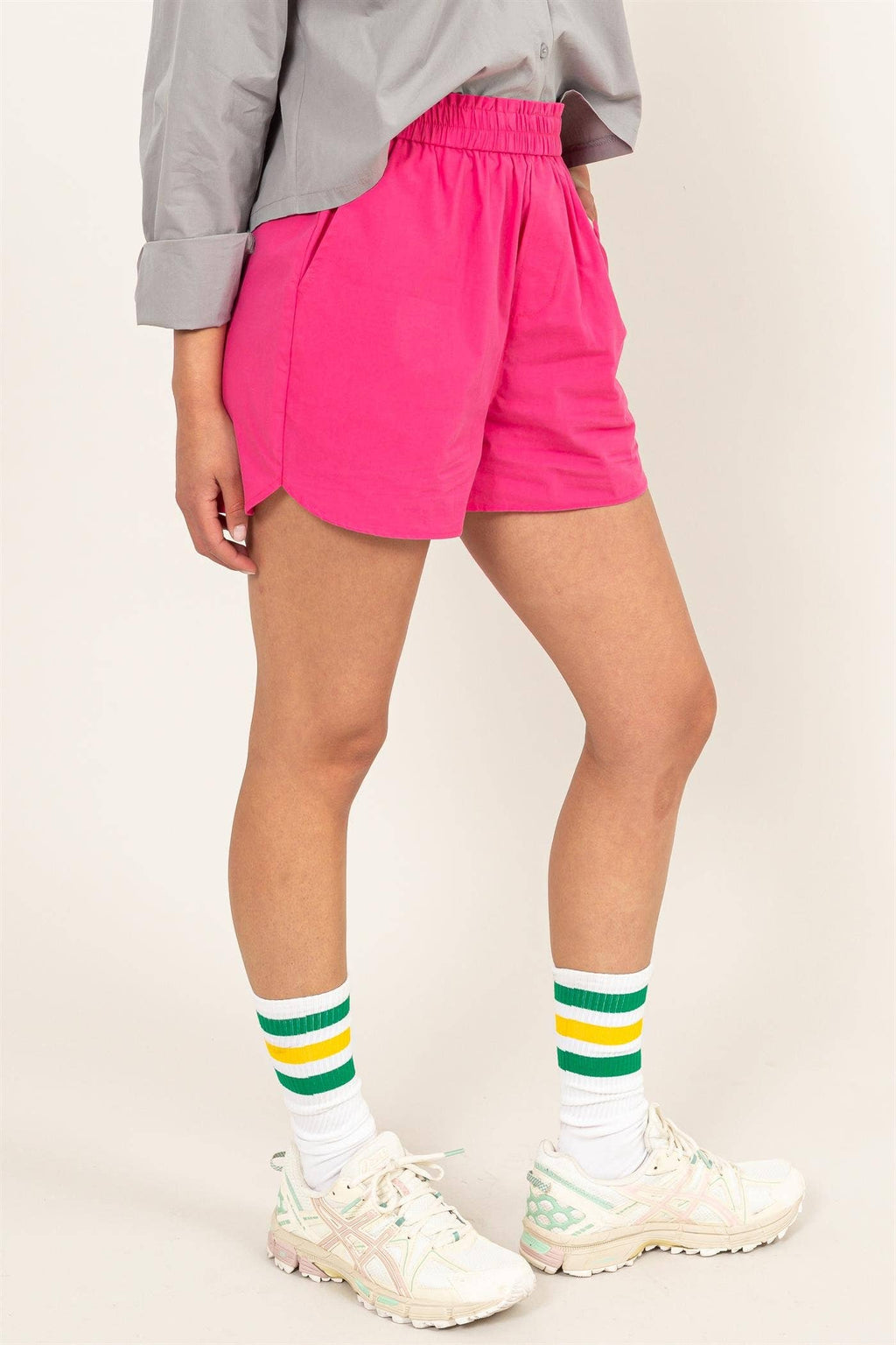 Poplin High Waist Shorts