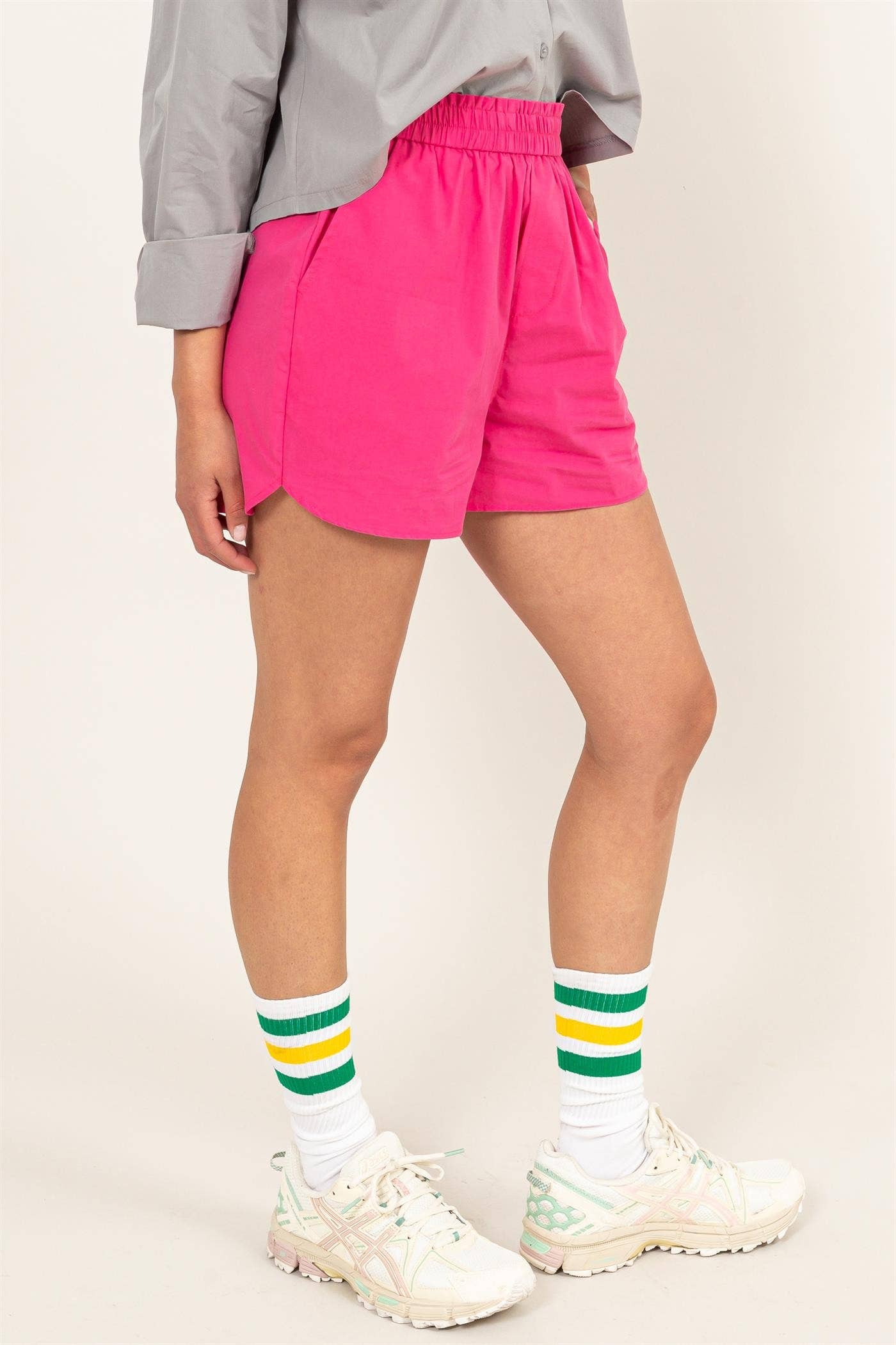 Poplin High Waist Shorts